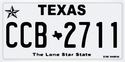 TX license plate CCB2711