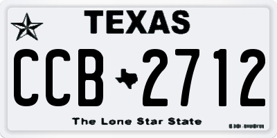 TX license plate CCB2712