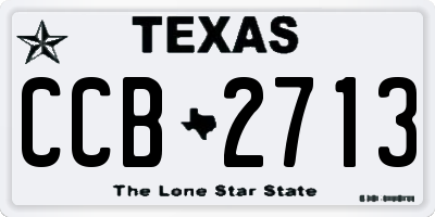 TX license plate CCB2713