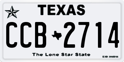 TX license plate CCB2714