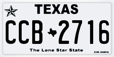TX license plate CCB2716