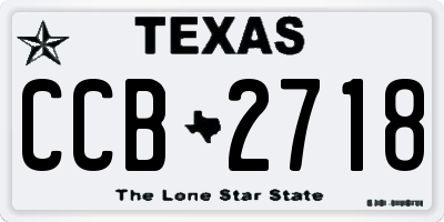 TX license plate CCB2718