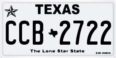 TX license plate CCB2722