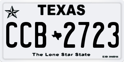 TX license plate CCB2723
