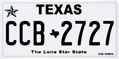 TX license plate CCB2727