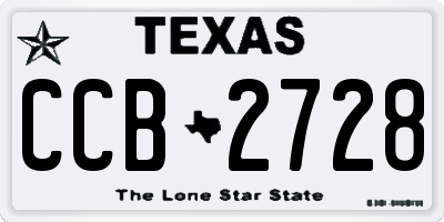 TX license plate CCB2728