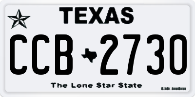 TX license plate CCB2730