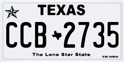 TX license plate CCB2735