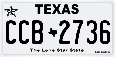 TX license plate CCB2736