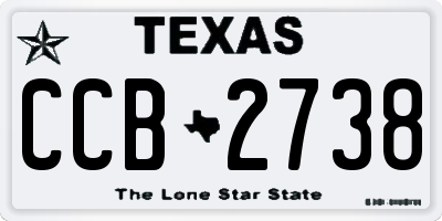 TX license plate CCB2738