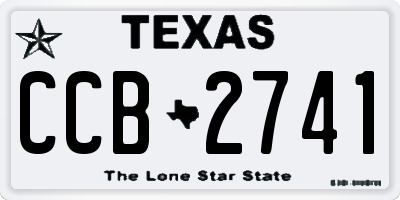 TX license plate CCB2741