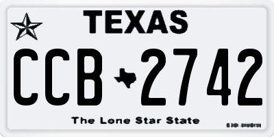 TX license plate CCB2742