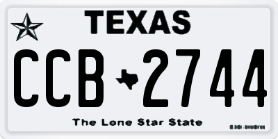 TX license plate CCB2744