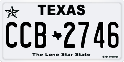 TX license plate CCB2746