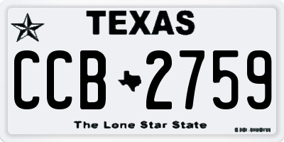 TX license plate CCB2759