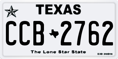 TX license plate CCB2762