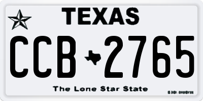 TX license plate CCB2765