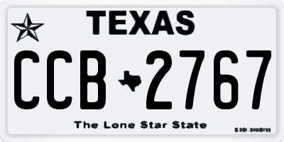 TX license plate CCB2767
