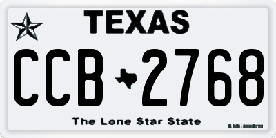 TX license plate CCB2768