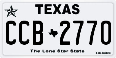 TX license plate CCB2770