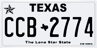 TX license plate CCB2774