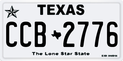 TX license plate CCB2776