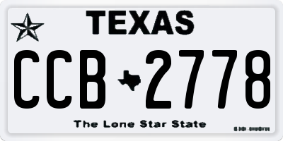 TX license plate CCB2778