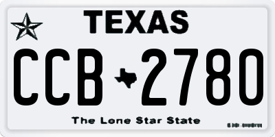 TX license plate CCB2780