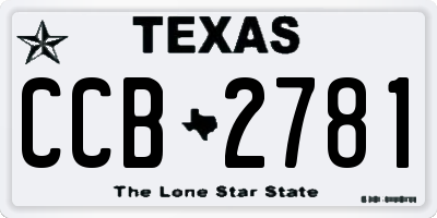 TX license plate CCB2781