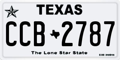 TX license plate CCB2787