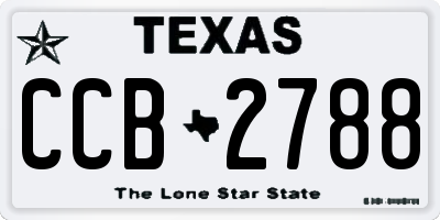 TX license plate CCB2788