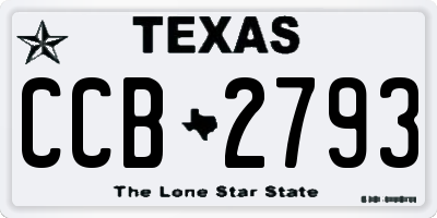 TX license plate CCB2793