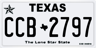TX license plate CCB2797
