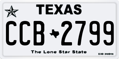 TX license plate CCB2799