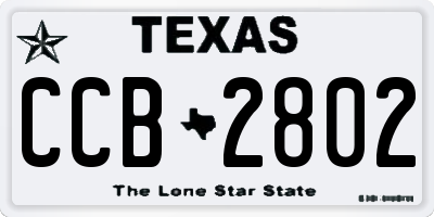 TX license plate CCB2802