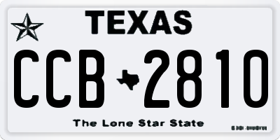 TX license plate CCB2810