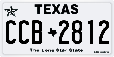 TX license plate CCB2812