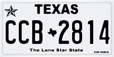 TX license plate CCB2814