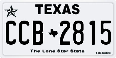 TX license plate CCB2815