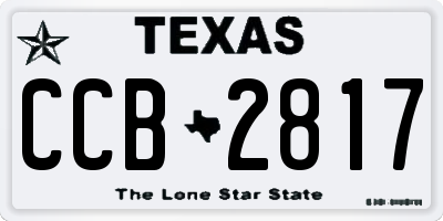 TX license plate CCB2817