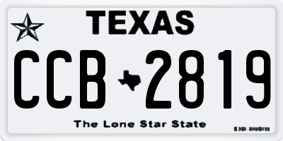 TX license plate CCB2819