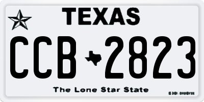 TX license plate CCB2823