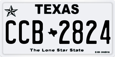 TX license plate CCB2824