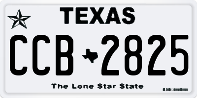 TX license plate CCB2825