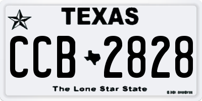 TX license plate CCB2828