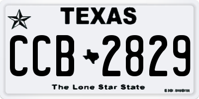 TX license plate CCB2829