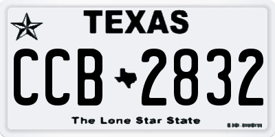 TX license plate CCB2832