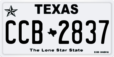 TX license plate CCB2837