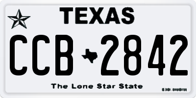 TX license plate CCB2842