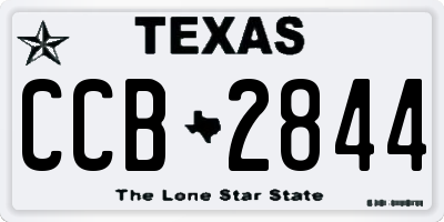 TX license plate CCB2844
